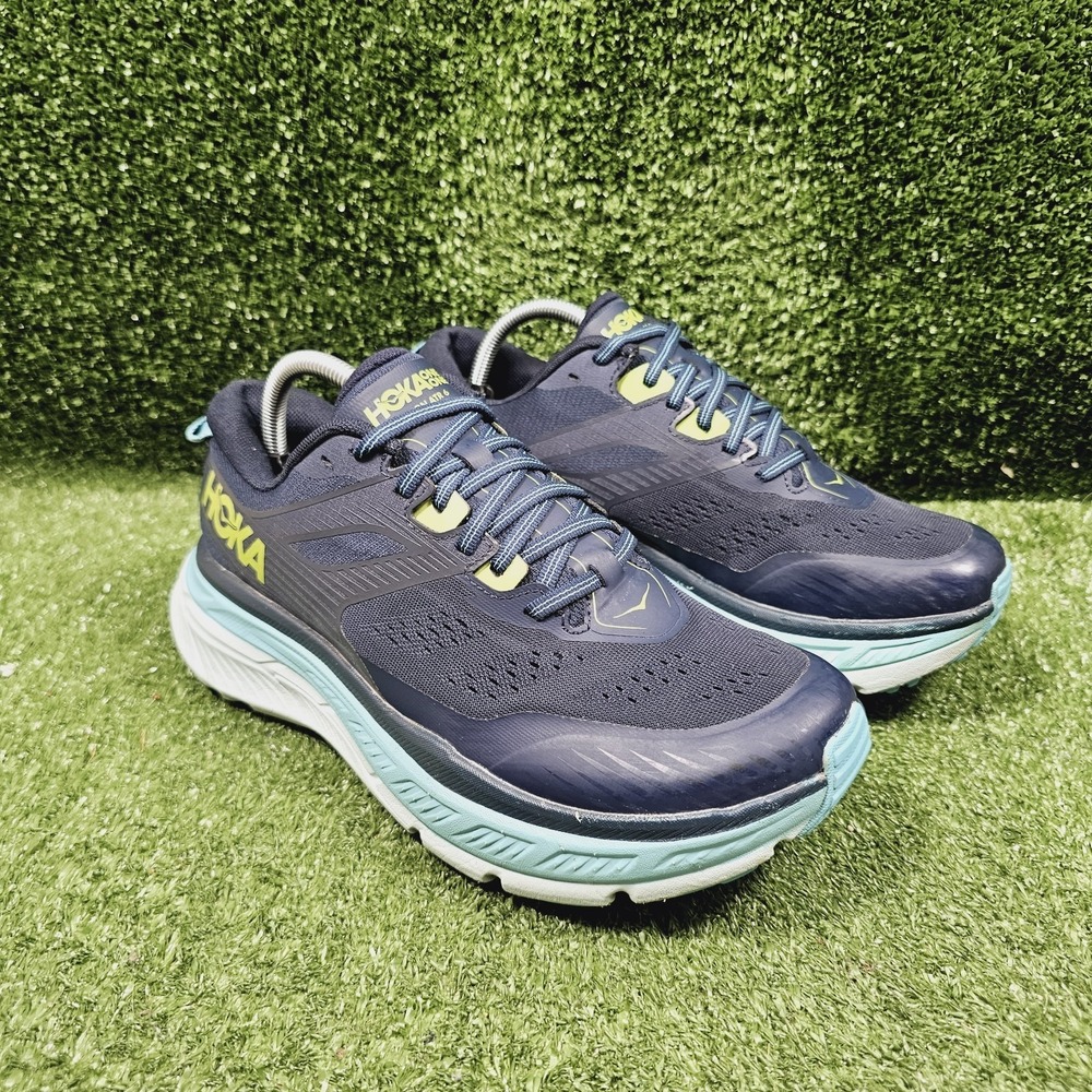 Hoka‎ One One Stinson ATR 6 Navy Blue Athletic Trail Running Sneakers Womens 10